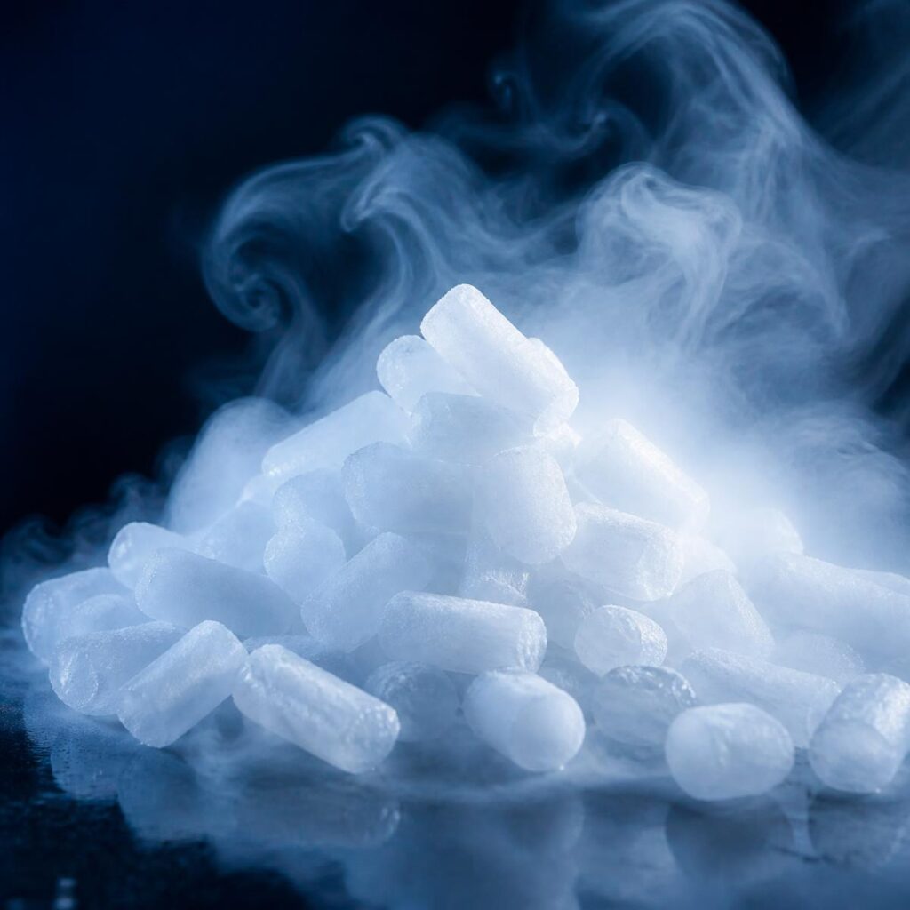 Dry ice pellets used for dry ice blasting Melbourne